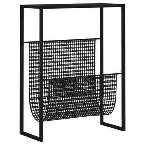 vidaXL Tidningsst&auml;ll svart 35x15x45 cm st&aring;l