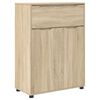 vidaXL Badrumssk&aring;p Sonoma-ek 72,5 x 36,5 x 100 cm Konstruerat tr&auml;