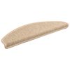 vidaXL Trappmattor 15 st 65x21x4 cm ljusbeige halvrunda stora