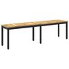 vidaXL Tr&auml;dg&aring;rdsb&auml;nk 161 x 35 x 45 cm Massivt Akaciatr&auml; Vit och svart