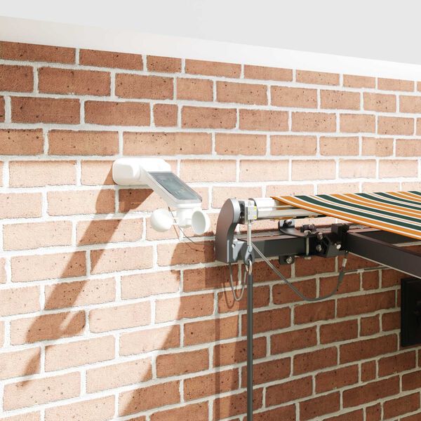 vidaXL Markis tyg med Gr&ouml;n och gul 450 &times; 350 cm Polyester