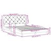 vidaXL Bed Frame without Mattress Cream 140x200 cm Fabric