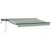 vidaXL Manuell markisram med LED-lampor Gr&ouml;n, Vit, Antracit 2,5 x 2 m