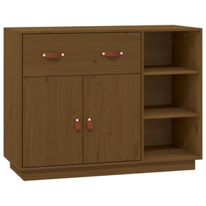 vidaXL Sk&auml;nk honungsbrun 98,5x40x75 cm massiv furu