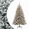 vidaXL Konstgjord julgran med kulor 240 cm 300 LED-lampor Varmvit