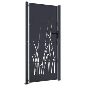 vidaXL Tr&auml;dg&aring;rdsgrind antracit 100x175 cm st&aring;l gr&auml;sdesign