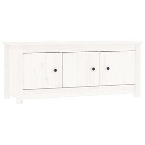 vidaXL Skosk&aring;p vit 110x38x45,5 cm massiv furu