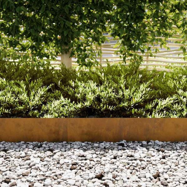 vidaXL Kant f&ouml;r gr&auml;smatta 30 pcs Brun 100 x 0,05 x 20 cm