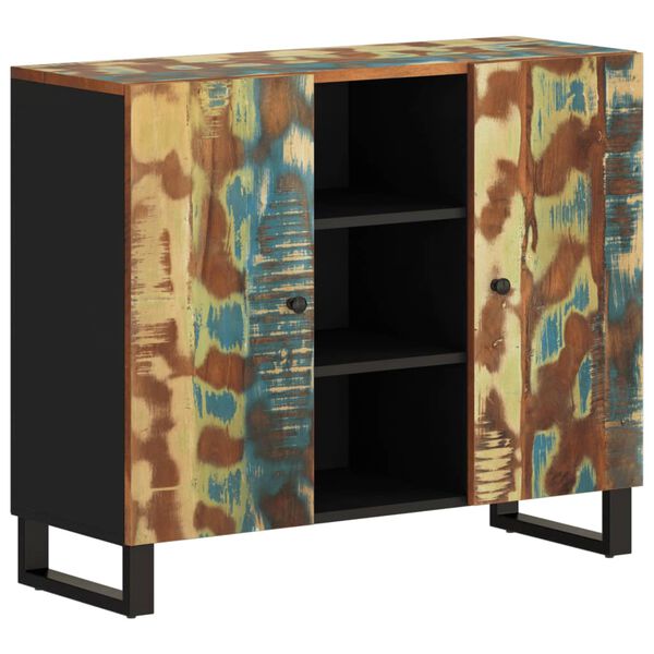 vidaXL Skänk med 2 dörrar 90x33x75 cm massivt återvunnet trä