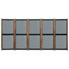 vidaXL Rumsavdelare 5 paneler svart 350x170 cm
