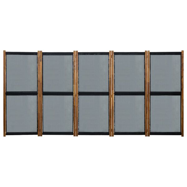 vidaXL Rumsavdelare 5 paneler svart 350x170 cm