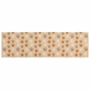 vidaXL K&ouml;ksmatta Beige tassar 150 x 45 cm 100% Polyamid Tv&auml;ttbar