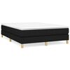 vidaXL Boxspring-s&auml;ngram svart 140x200 cm tyg