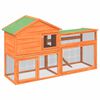 vidaXL Kaninbur brun 185,5x60,5x109,5 cm massiv furu