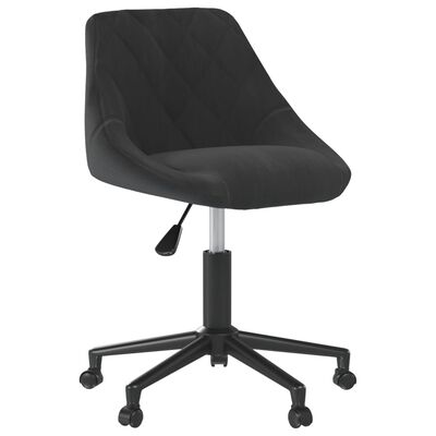vidaXL Snurrbar kontorsstol svart sammet
