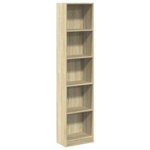 vidaXL Bokhylla sonoma-ek 40x24x176 cm konstruerat tr&auml;