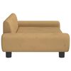vidaXL Barnsoffa brun 100x54x33 cm sammet
