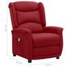 vidaXL Massagefåtölj med uppresningshjälp vinröd tyg