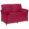 vidaXL 2-sits soffa Vinr&ouml;d 138 x 83 x 95 cm Sammet