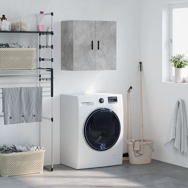 vidaXL V&auml;ggsk&aring;p betonggr&aring; 60x31x60 cm konstruerat tr&auml;