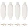 vidaXL St&ouml;tf&aring;ngare f&ouml;r b&aring;t 4 st vit &Oslash; 11x40 cm PVC
