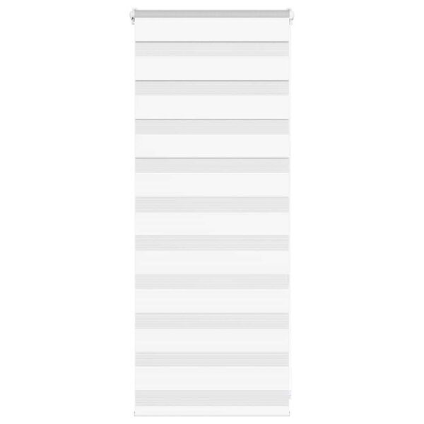 vidaXL Rullgardin zebra vit 60x100 cm tyg bredd 55,9 cm polyester