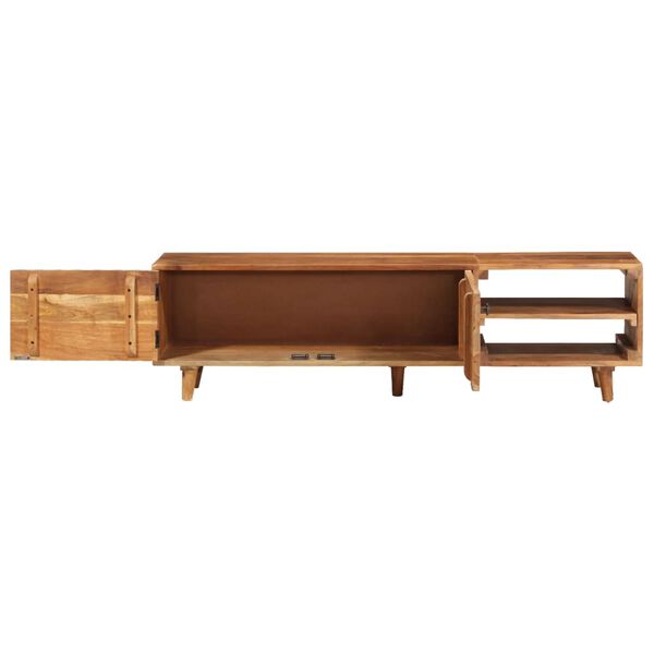 vidaXL Tv-bänk massivt akaciaträ med honungsfinish 140x30x40 cm