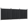 vidaXL Staketpanel gr&aring; 526x186 cm WPC