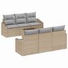 vidaXL Soffset 7 st Beige och Ljusgr&aring; 55 x 55 x 37 cm konstrotting