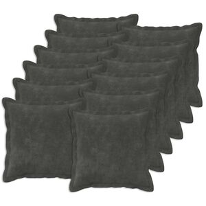 vidaXL Kudd&ouml;verdrag 12 st HOUTEN Antracit 40 x 40 cm Mikrofiber Fleece