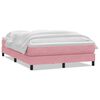 vidaXL Rams&auml;ng med madrass rosa 140x210 cm sammet