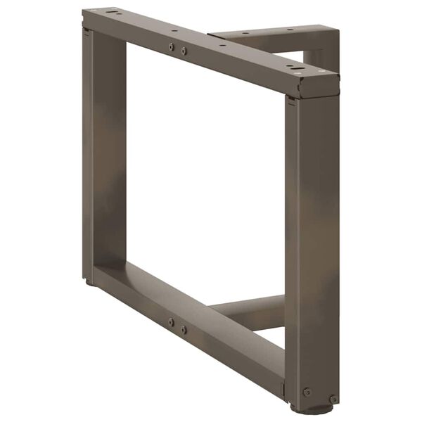 vidaXL Soffbordsben T-formade 2 st svarta 60x25x(42-43) cm st&aring;l