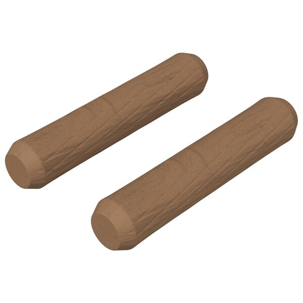 vidaXL Tr&auml;pluggar 2 pcs Brun &Oslash;8 x 35 mm Massivt tr&auml;