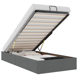 vidaXL Ottoman s&auml;ngram utan madrass m&ouml;rkgr&aring; 80x200 cm tyg