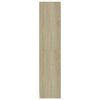 vidaXL Bokhylla 3 hyllor sonoma-ek 60x24x109 cm konstruerat tr&auml;