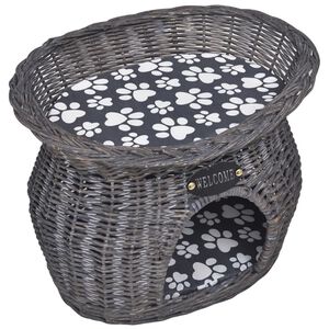 vidaXL Kattkoja i fl&auml;tad pil med dyna