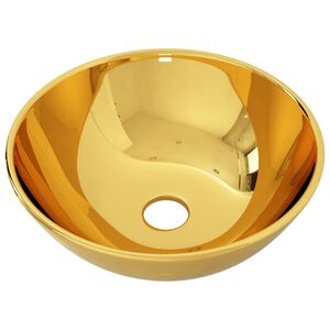 vidaXL Handfat 28x10 cm keramik guld