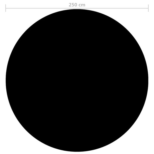 vidaXL Poolskydd svart 250 cm PE