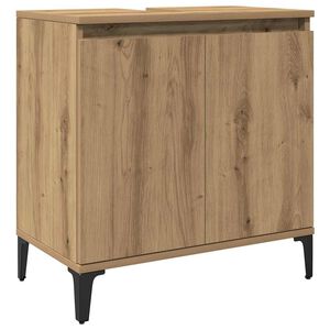 vidaXL Tv&auml;ttst&auml;llssk&aring;p artisan ek 58x33x60 cm konstruerat tr&auml;