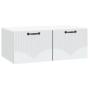 vidaXL V&auml;ggmonterad TV-b&auml;nk Vit 78,5 x 41 x 30 cm Konstruerat tr&auml;