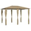 vidaXL Paviljong med stolpar 3x4x2,6 m taupe 160 g/m&sup2;