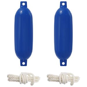 vidaXL B&aring;t fendrar 2 st &Oslash; 16 x 58 cm Bl&aring; PVC
