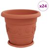 vidaXL V&auml;xtkrukor 24 st Murgr&ouml;n &Oslash; 34 x 28 cm Plast