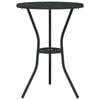 vidaXL Trädgårds Bistro Set 3 pcs Svart Aluminium