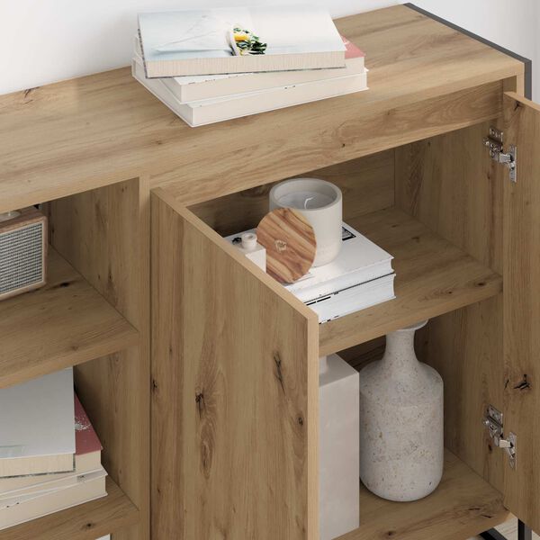 vidaXL Sidokabinett Artisan Ek 96.5 x 30 x 75 cm Konstruerat tr&auml;