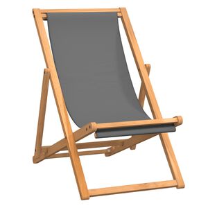 vidaXL Hopf&auml;llbar stol massiv teak gr&aring;