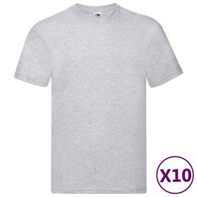Fruit of the Loom Original T-shirt 10-pack grå stl. XXL bomull