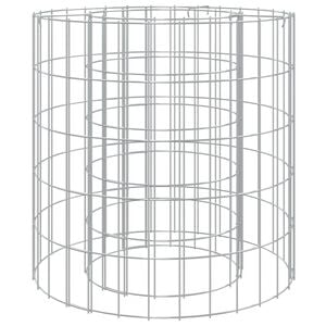 vidaXL Gabion f&ouml;r eldstad &Oslash; 50 cm galvaniserat j&auml;rn