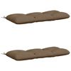 vidaXL B&auml;nk Kuddar VIANEN 2 st 100% Polyester Taupe 110 x 50 x 12 cm