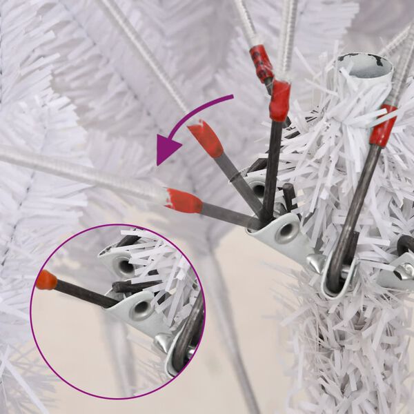 vidaXL Plastgran med stativ g&aring;ngj&auml;rn vit 270 cm